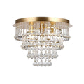 **Technische titel in het Nederlands: Modern kristallen plafondlamp met gouden afwerking**