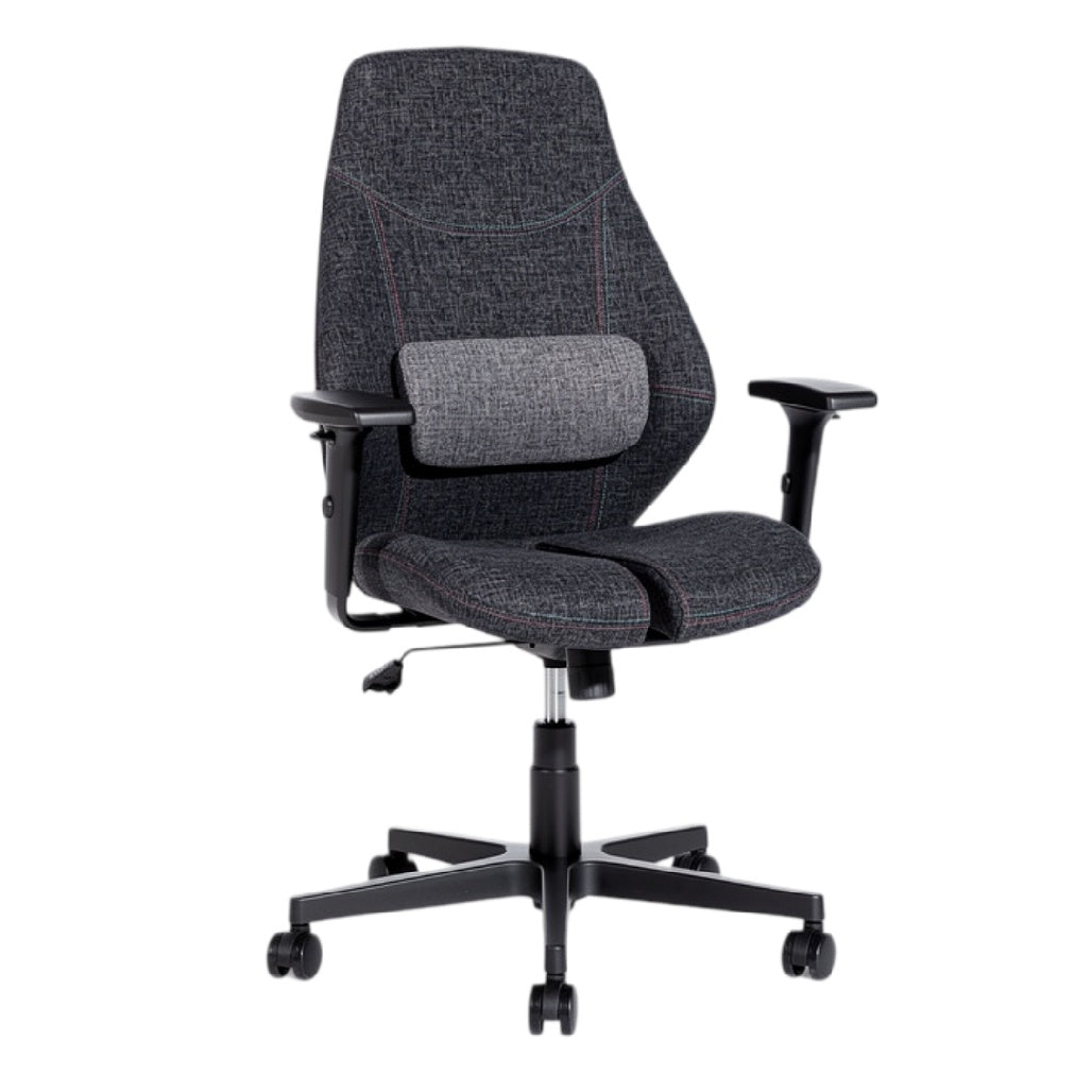**Ergonomische Bureaustoel met Verstelbare Armleuningen en Lendensteun**